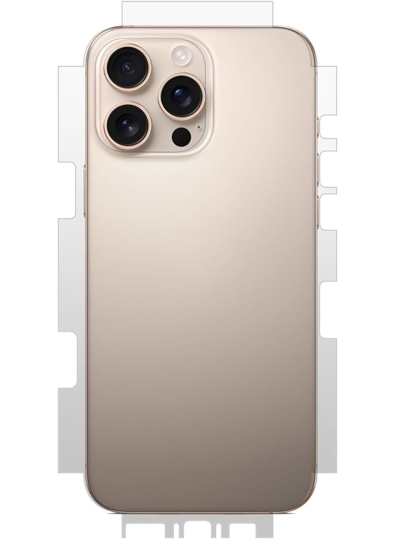 موز MATTE Back Sticker Screen Protector for iPhone 16 Pro, Matte Anti-Fingerprint, Full Side Anti-Scratch, Gelatin Material (iPhone 16 Pro) - Image 1